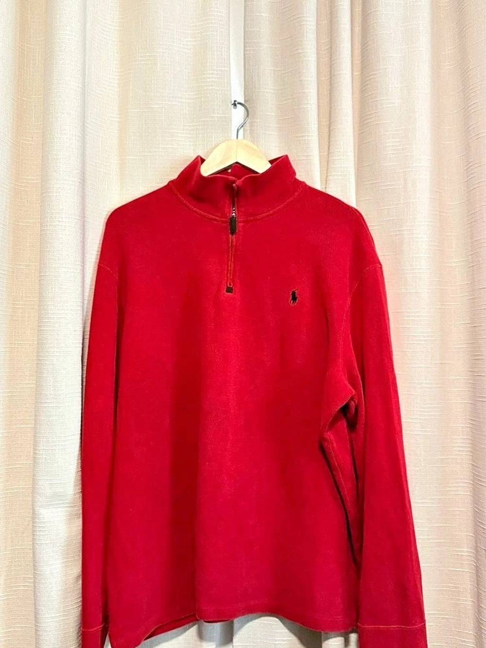 Polo Ralph Lauren Red Quarter-Zip Pullover